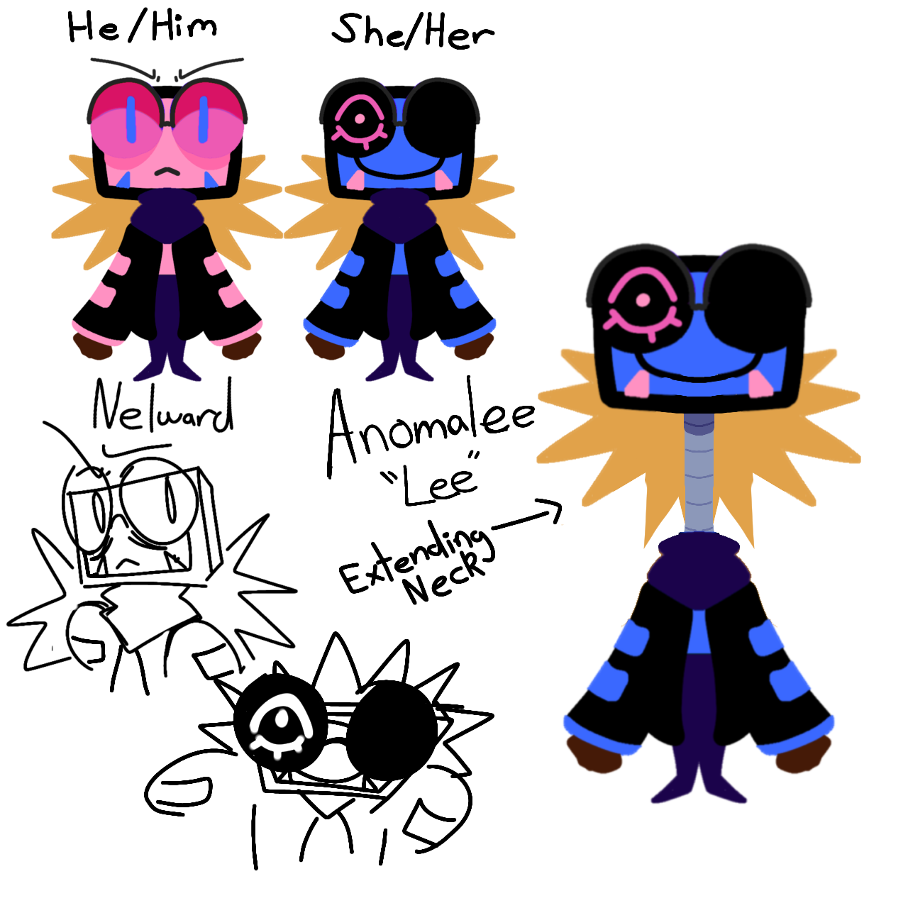 Nelward and Anomalee Reference Sheet